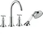 hansgrohe AXOR Montreux 4-Loch Wannenrandarmatur DN15, 16546000, Farbe: Chrom