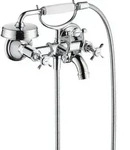 hansgrohe AXOR Montreux 2-Griff-Wannenarmatur Aufputz, 16540000, Farbe: Chrom