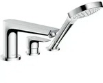 hansgrohe Talis E 3-Loch Wannenrandarmatur mit Secuflex, Ausladung 196 mm,...