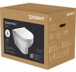 Duravit No.1 Wand-WC Set, inklusive WC-Sitz, 373x540mm, wei&szlig; hochglanz, 45620900A1