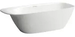 LAUFEN INO Badewanne 1800x800x520 freistehend oval wei&szlig; mit Kopfst&uuml;tze,