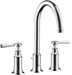 hansgrohe AXOR Montreux3-Loch Waschtischarmatur 180, Zugstangen-Ablaufgarnitur,