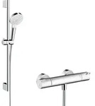 hansgrohe Crometta Brausesystem Aufputz Vario mit Ecostat 1001 CL Thermostat und