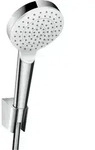 hansgrohe Crometta Brausehalterset 1-jet EcoSmart mit Brauseschlauch 125 cm, wei&szlig;/