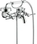 hansgrohe AXOR Montreux 2-Griff-Wannenarmatur Aufputz, Hebelgriffe, Ausladung...