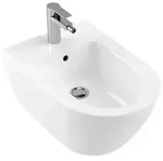 Villeroy & Boch Subway 2.0 Bidet, wandh&auml;ngend, 1 Hahnloch, mit &Uuml;berlauf, 375x565mm,