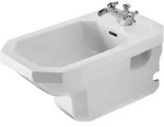 Duravit 1930 Wandbidet, mit &Uuml;berlauf, mit Hahnlochbank, 0266100000, Farbe: Wei&szlig;
