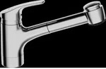HANSA HANSAMIX K&uuml;chenarmatur, Anschluss flexibler Druckschl&auml;uche, Ausladung 235 mm,