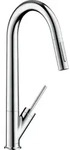 hansgrohe AXOR Starck Einhebel-K&uuml;chenmischer 270 mit Ausziehbrause, 10821000, Farbe: