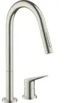 hansgrohe AXOR Citterio M DN 15 2-Loch-Einhebel-K&uuml;chenmischer 220 mit Ausziehbrause,
