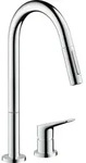 hansgrohe AXOR Citterio M DN 15 2-Loch-Einhebel-K&uuml;chenmischer 220 mit Ausziehbrause,