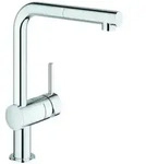GROHE Minta Einhand-Sp&uuml;ltischarmatur, Ausladung 246mm, Niederdruck, L-Auslauf,