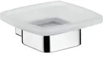 emco loft Seifenhalter, Wandmodell, satiniertes Kristallglas, 053000100, Farbe: Chrom