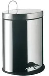 emco system2 Abfallbeh&auml;lter, Deckel und Pedal, oval, 5 l, Edelstahl, 355300004
