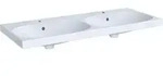 Geberit Acanto Doppelwaschtisch, 2 Hahnl&ouml;cher, mit &Uuml;berlauf, 1200x480mm,