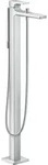 hansgrohe Metropol Einhebel-Wannenmischer, freistehend, Hebelgriff, Ausladung 235mm,