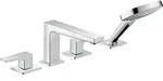 hansgrohe Metropol 4-Loch Einhebel-Wannenrandmischer, Hebelgriffe, Ausladung...