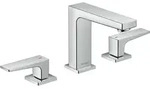 hansgrohe Metropol 3-Loch Waschtischarmatur 110, Hebelgriffe, Push-Open