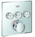 Grohe Grohtherm SmartControl Thermostat mit drei Absperrventilen, 29126000, Farbe: