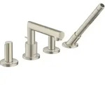 hansgrohe AXOR Uno 4-Loch Wannenrandarmatur, Zerogriff, Ausladung 152mm,...