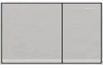Geberit Omega60 Bet&auml;tigungsplatte f&uuml;r 2-Mengen-Sp&uuml;lung, fl&auml;chenb&uuml;ndig, eckig,
