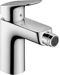 hansgrohe Logis Bidetmischer, ComfortZone100, Zugstangen Ablaufgarnitur, Ausladung