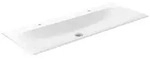 KEUCO X-LINE Einbau-Doppelwaschtisch aus Keramik, mit 2 x 1 Hahnloch, ohne...