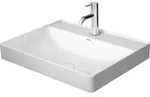 Duravit DuraSquare Aufsatzbecken, 60x47cm, 1 Hahnloch, ohne &Uuml;berlauf, R&uuml;ckwand