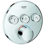 Grohe SmartControl Unterputzmischer, drei Absperrventile, runde Rosette, 3