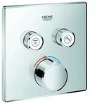 Grohe SmartControl Unterputzmischer, zwei Absperrventile, eckige Rosette, 2