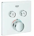 Grohe Grohtherm SmartControl Thermostat mit zwei Absperrventilen, Wandrosette moon