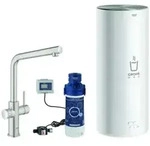 Grohe Red Duo Einhand-Sp&uuml;ltischarmatur Set, Ausladung 221mm, L-Auslauf, mit...