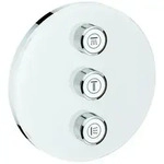 Grohe Grohtherm SmartControl 3-fach Unterputzventil, Wandrosette rund, moon white,