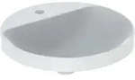 Geberit VariForm Einbauwaschtisch rund, 480mm, mit Hahnloch und ohne &Uuml;berlauf,