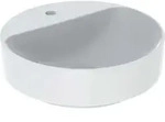 Geberit VariForm Aufsatzwaschtisch rund, 450mm, mit Hahnloch und ohne &Uuml;berlauf,