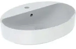 Geberit VariForm Aufsatzwaschtisch oval, 600x450mm, mit Hahnloch und &Uuml;berlauf,