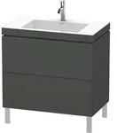 Duravit L-Cube c-bonded Set stehend, 2 Schubk&auml;sten, ohne &Uuml;berlauf, 1 Hahnloch,