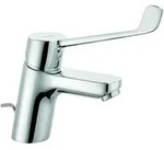 KLUDI PURE&EASY Waschtisch-Einhandmischer, Auslaufh&ouml;he 70mm, Klinik-Armhebel...