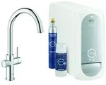 Grohe Blue Home Einhand-Sp&uuml;ltischarmatur Starter Kit, Ausladung 224mm, C-Auslauf,