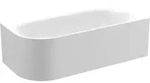 BetteLux Oval V Silhouette Eck-Badewanne, 2 R&uuml;ckenschr&auml;gen, Einbau in Ecke rechts,