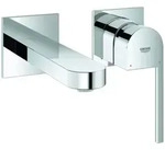 GROHE Plus 2-Loch-Waschtischbatterie, Ausladung 146mm, Unterputzmontage,...