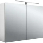 emco mee LED-Lichtspiegelschrank, aluminium, 2 T&uuml;ren, Aufputzmodell, LED-Leuchte,
