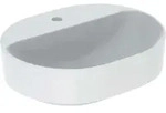 Geberit VariForm Aufsatzwaschtisch elliptisch, 500x400mm, mit Hahnloch und ohne