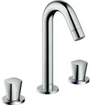 hansgrohe Logis 3-Loch Waschtischarmatur, ComfortZone150, Zugstangen-Ablaufgarnitur,