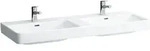 LAUFEN PRO S Doppelwaschtisch, 3 Hahnl&ouml;cher, mit &Uuml;berlauf, 1300x460mm,