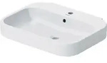 Duravit Waschtisch Happy D.2 65cm mit &Uuml;berlauf, mit Hahnlochbank, 1 Hahnloch,