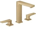 hansgrohe Metropol 3-Loch Waschtischarmatur 160, Hebelgriffe, Push-Open
