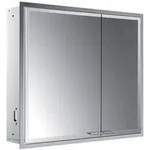 emco prestige 2 Lichtspiegelschrank, Unterputzmodell, 815mm, breite T&uuml;r links,