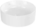 Villeroy & Boch Collaro Aufsatzwaschbecken, rund, ohne Hahnloch, ohne &Uuml;berlauf,
