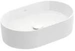 Villeroy & Boch Collaro Aufsatzwaschbecken, oval, ohne Hahnloch, ohne &Uuml;berlauf,